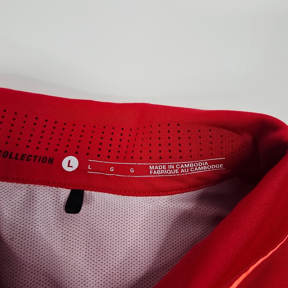 Nike Tiger‎ Woods Collection Dri Fit Red Golf Polo Shirt Mens Large L - Picture 7 of 12